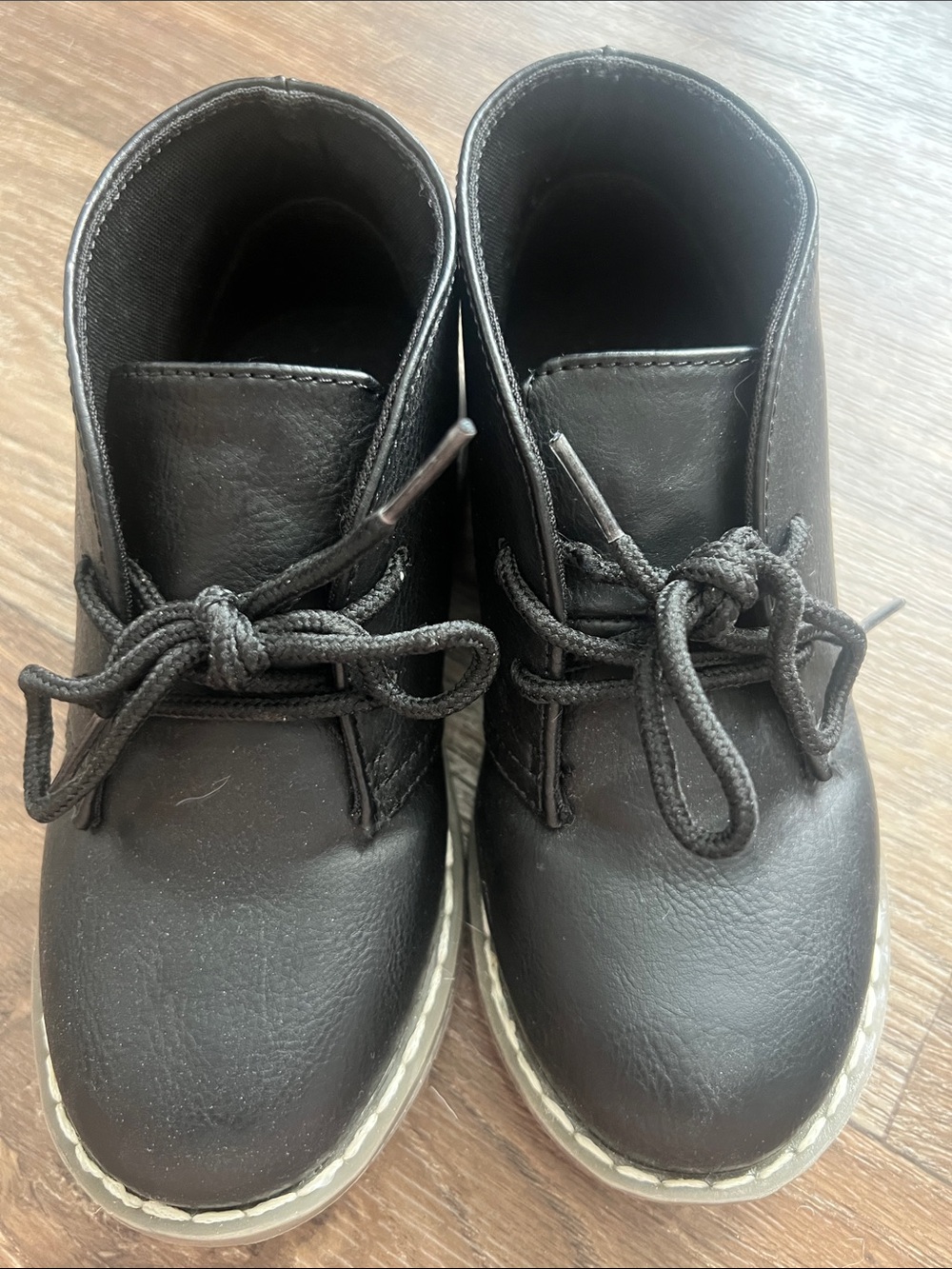 The Children's Place Black Lace-Up Kids Ankle Boots